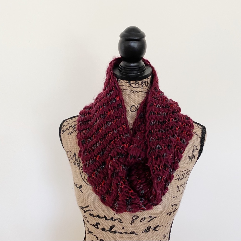 Collection Eighteen Maroon Infinity Scarf